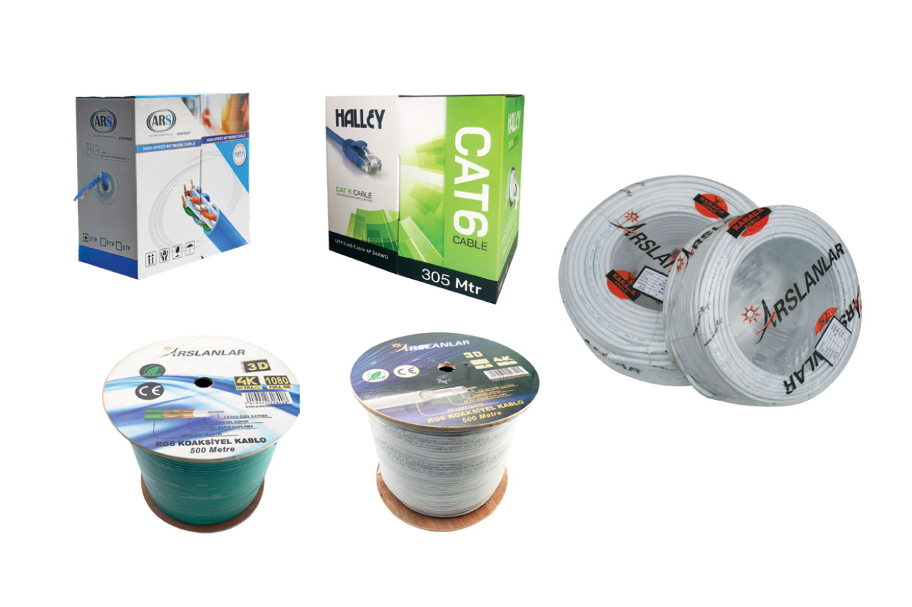 Kablolar (CAT5/6, TTR, TV, Yangın vb.)